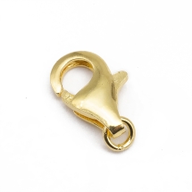 Срібло 925 Застібка Карабін-Лобстер, Золото, 13мм, (УТ100026133)