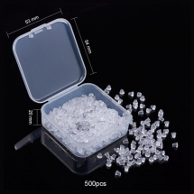 Заглушки Пластик, Безбарвний, 4х4мм, Отвір 1мм, Близько 500шт/упк, (УТ100026139)