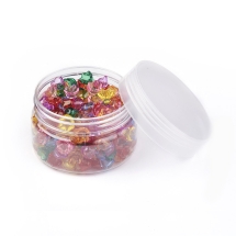 Шапочки для Намистин Акрил, Прозорі, Пофарбовані, Квітка, Колір: Мікс, Розмір: 10х6.5мм, Отвір: 1.5мм, 230шт/набір, (УТ100026186)