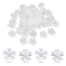 Шапочки для Бусин Акрил, Матовые, Цветок, Цвет: Прозрачный, Размер: 16х16.5х6мм, Отверстие: 1.2мм, (УТ100026189)