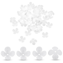 Шапочки для Бусин Акрил, Матовые, Цветок, Цвет: Прозрачный, Размер: 16х16.5х6мм, Отверстие: 1.5мм, (УТ100026191)