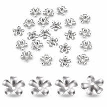 Шапочки для Бусин, Нержавеющая Сталь, Цветок, Размер 8.5x9x2мм, Отверстие 1.2мм, (УТ100026200)