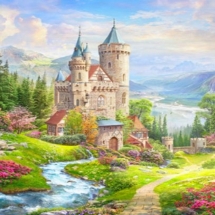 Картина по номерам "Австрийский замок", Холст на Деревянном подрамнике, Акриловые Краски, Кисти, Размер: 40х50см, (УТ100026327)