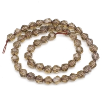 Бусины Синтетический Дымчатый Кварц Круглые, Граненые, Коричневые, Неокрашенные, 7х7мм, Отверстие 1.5мм, около 46шт/36см/нить (УТ100026293)
