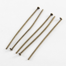 Піни Гвоздики, плоска капелюшок, Залізо, Колір: Бронза, Розмір: 40х0.7мм, 50г / близько 290шт, (УТ000004028)