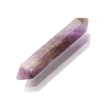 Намистини Натуральний Аметист, Гранені, Двосторонні, Колір: Фіолетовий, Розмір: 51-55x10.5-11x9.5-10мм, Без Отвори, (УТ100026482)