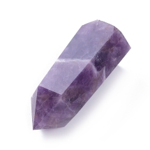 Бусины Натуральный Аметист, Граненые, Цвет: Фиолетовый, Размер: 45.5x21.5x17.5мм, Без Отверстия, (УТ100026483)