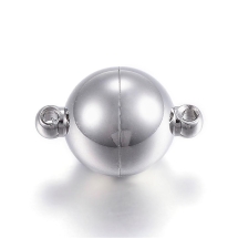 Застежка Магнитная, Нержавеющая Сталь, Круглая, 15х10мм, Отв. 1мм, (УТ100026539)