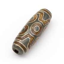 Бусины Натуральный Агат Дзи 7 Глаз Овальные, 28.5-32x10-12.5мм, Отверстие 1.5-3мм, (УТ100026582)