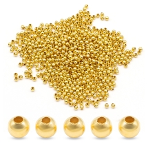 Намистини-Розділювачі Залізні Круглі, Золото, 4мм, Отвір 1.5мм, близько 408шт/50г, (УТ100026593)