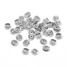 Бусины-Разделители Бижутерный Сплав, Твист, Цвет: Античное Серебро, Размер: 9х1мм, Отверстие 1мм, (УТ100026605)