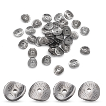 Бусины-Разделители Бижутерный Сплав Тибетский Стиль Твист, Оружейная Сталь, 9х1мм, Отверстие 1мм, (УТ100026606)