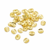 Намистини-розділювачі Біжутерний Сплав, Твіст, Колір: Золото, Розмір: 9х1мм, Отвір 1мм, (УТ100026607)