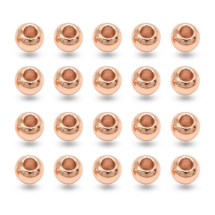 Бусины-Разделители Латунь, Круглые, Цвет: Розовое Золото, Размер: 3х2.5мм, Отверстие 1.5мм, (УТ100026620)