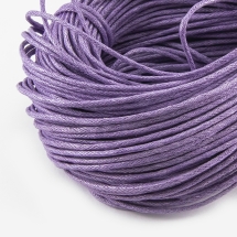 Шнур Вощеный Хлопковый для плетения, Макраме и бижутерии, Фиолетовый, 1.5мм, около 60-65м/связка, (УТ000004056)