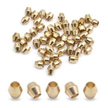 Бусины-Разделители Латунные Биконус, без Покрытия, 4х4мм, Отверстие 1.5мм (УТ100026629)