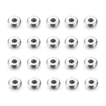 Намистини-Роздільники, Нержавіюча Сталь, Плоскі Круглі, Розмір: 6x2мм, Отвір 2мм, (УТ100026633)