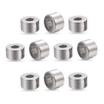 Бусины-Разделители, Нержавеющая Сталь, Поские Круглые, Размер: 6x4мм, Отверстие 2мм, (УТ100026640)