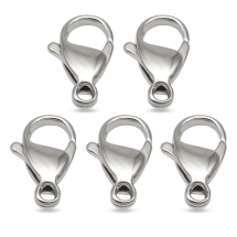 Застежка Карабин-Лобстер Нержавеющая Сталь, 13х8х4мм, Отверстие 1.5мм, (УТ100026722)