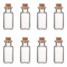 Скляна Пляшечка для Бісеру та Намистина з Пробкою, 35х16мм, Шийка 10мм, Об'єм 6мл, (УТ100026814)