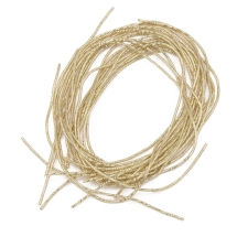 Канитель Трунцал 4 грани, Цвет: Светлое Золото, Отрезки не Менее 8см, Диаметр 1мм, около 130cм/5г, (УТ100026820)