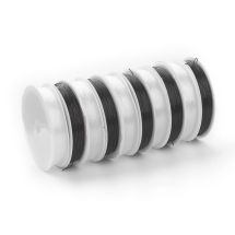 Набор Силиконовая Нить Эластичная 0.5мм/20м, Резинка, Микс Черный и Белый, 10 катушек/набор, (УТ100026870)