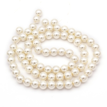 Жемчуг Бусины Стеклянные Глянцевые Круглые, Белые, 12мм, Отверстие 1мм, около 70шт/80см/нить, (УТ100026915)