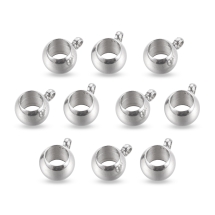 Бейл, Нержавеющая Сталь, Рондель, 9х6.5х5мм, Отверстие 1.5мм,Внутренний диаметр 4мм, (УТ100026954)