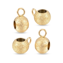 Бейл Рондель Текстурный, Нержавеющая Сталь для Кулонов и Подвесок, Золото, 9х6х4.5мм, Отверстие 2мм, (УТ100026960)