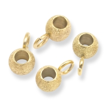 Бейл Нержавеющая Сталь, Рондель, Ионное Покрытие Текстурный, Золото, 7х4х3мм, Отверстие 2мм, (УТ100026962)