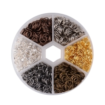 Колечки Одинарные Открытые, Железо, Цвет: Микс, Размер: 7х0.7мм, Внутренний Диаметр 5.6мм, около 1230шт/набор, (УТ100027003)