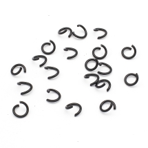 Колечки Одинарные Открытые, Железо, Оружейная Сталь, 8-8.5x1.2мм, Внутренний Диаметр 5-6мм, (УТ100027011)