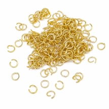 Кільця Одинарні, Нержавіюча Сталь, З’єднувальні, Позолота 18К, 3х0.4мм, Внутрішній Діаметр 2.2мм, (УТ100027035)
