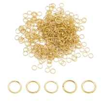 Колечки Одинарные Открытые Соединительные Нержавеющая Сталь, Золото, 4х0.5мм, (УТ100027036)