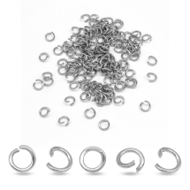 Колечки Одинарные Открытые Соединительные Нержавеющая Сталь, 7x1мм, (УТ100027037)