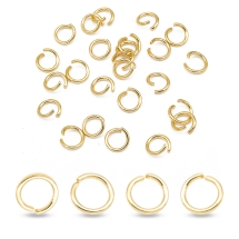 Колечки Одинарные Открытые Соединительные Нержавеющая Сталь, Позолота 24К, 8х1.2мм, (УТ100027046)