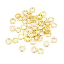Колечки Одинарные, Бижутерный Сплав, Запаяные, Цвет: Золото, Размер: 7х1мм, Внутренний Диаметр 5мм, (УТ100027077)