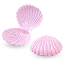 Контейнер Ракушка Пластиковый для Бисера и Бусин, Розовый, 9х7.5х4.3см, (УТ100026831)