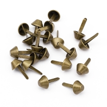 Брадсы Металлические, Гвоздики с Шипами, Шпильки, Цвет: Бронза, Размер: 20х12мм, (УТ100027136)