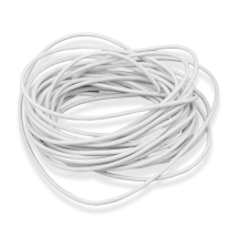Шнур Натуральная Кожа для Рукоделия и Бижутерии, Круглый, Белый, Размер: 2мм, (УТ100027144)