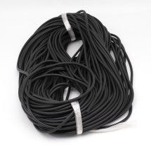 Шнур Резиновый Цельный, без отверстия, Цвет: Черный, Размер: 5мм, (УТ100027203)