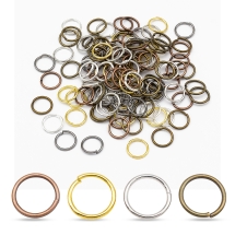 Колечки Одинарные Открытые, Латунь, Цвет: Микс, Размер: 10x1мм, Внутренний Диаметр 8мм, около 120шт/25г, (УТ100027082)