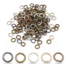 Колечки Одинарные Открытые, Латунь, Цвет: Микс, Размер: 6x1мм, Внутренний Диаметр 4мм, около 195шт/25г, (УТ100027083)