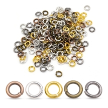 Колечки Одинарные Открытые, Латунь, Цвет: Микс, Размер: 5х1мм, Внутренний Диаметр 3мм, около 280шт/25г, (УТ100027084)