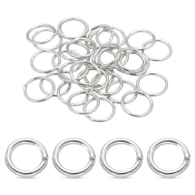 Колечки Одинарные, Латунь, Неразъемные Цвет: Платина, Размер: 7х1мм, Внутренний Диаметр 5мм, (УТ100027092)