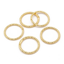 Колечки Одинарные Открытые Латунь, Покрытие Золото 18К, 20.5х1мм, Внутренний Диаметр 18.5мм, (УТ100027103)