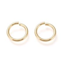 Колечки Одинарные Открытые, Латунь, Покрытие Золото 20К, Размер: 16x2мм, Внутренний Диаметр 12мм, (УТ100027105)