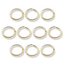 Колечки Одинарные Открытые Латунь, Покрытие Золото 24К, 10х1мм, Внутренний Диаметр 8мм, (УТ100027111)