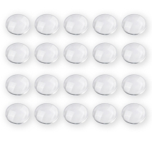 Кабошоны Стеклянные, Круглые, Цвет: Бесцветный, 40х8мм, (УТ100027192)