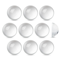 Кабошоны Стеклянные Круглые Прозрачные, Бесцветные, 30x14-15мм, (УТ100027193)